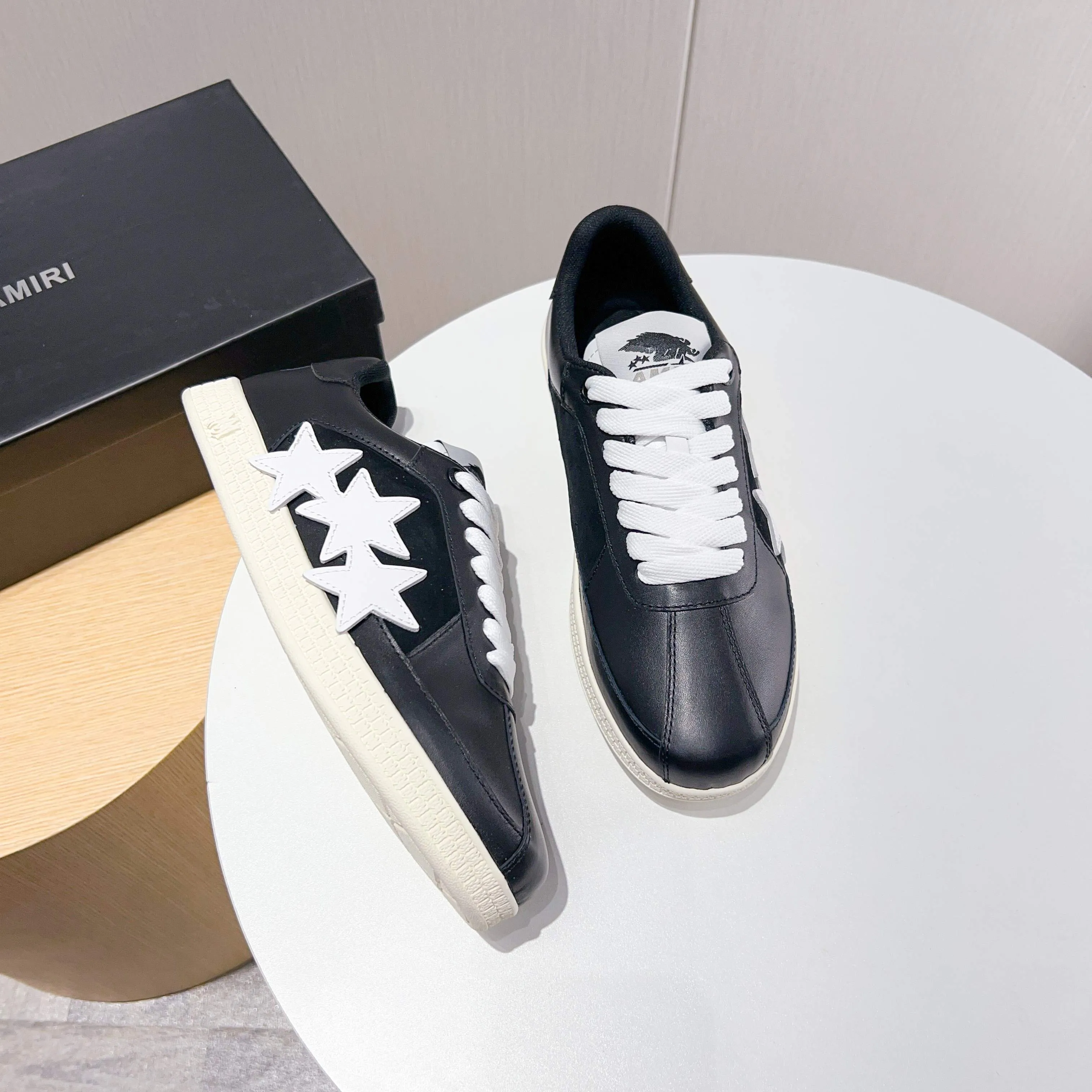 Men's shoes 💰420 [New style] 🌲🌲Balmain - New Amiri trendy shoes, low-top casual sports shoes, the same style as celebrities, made of selected pebbled cowhide and frosted cowhide, original outsole, comfortable on the feet, high-end workmanship, welcome to buy. Size: 39-45 (46 customized)